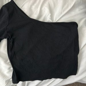 one strap long sleeve top